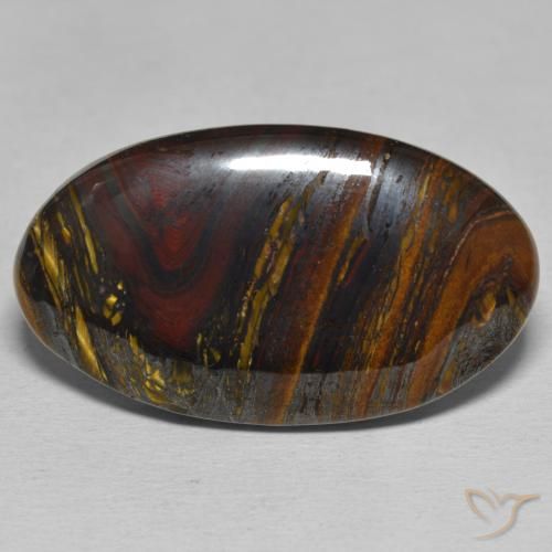 39.36ct 자연스러운 다색 호랑이 눈 매트릭스, 타원형, 불투명체