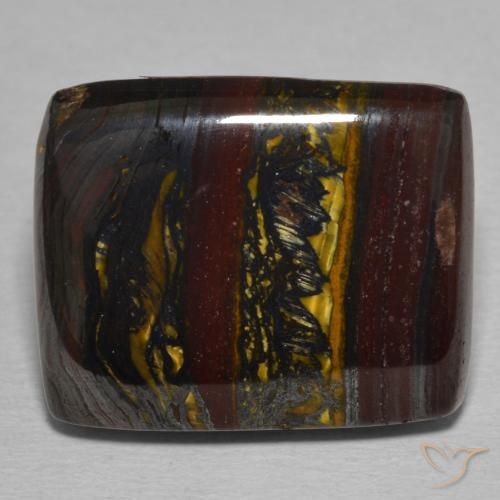 25.78ct 자연스러운 다색 호랑이 눈 매트릭스, 바게트, 불투명체