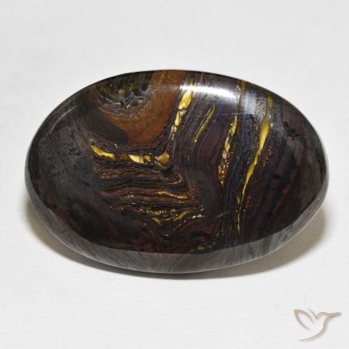 39.68ct 자연스러운 다색 호랑이 눈 매트릭스, 타원형, 불투명체