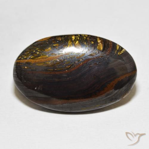 36.70ct 자연스러운 다색 호랑이 눈 매트릭스, 타원형, 불투명체