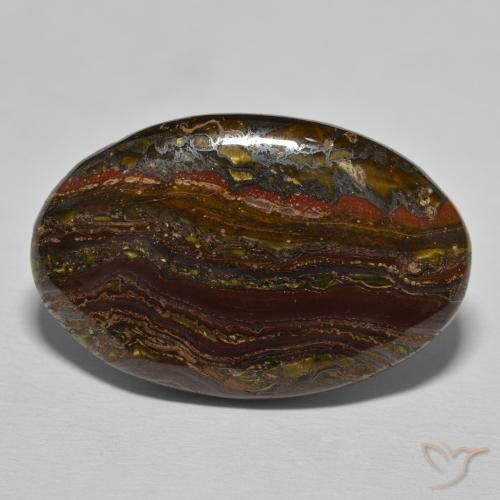 35.50ct 자연스러운 Medium Dark-Brown 호랑이 눈 매트릭스, 타원형, 불투명체