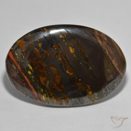 149.79ct 자연스러운 다색 호랑이 눈 매트릭스, 타원형, 불투명체