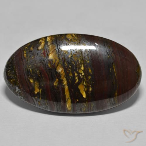 50.58ct 자연스러운 Medium Dark-Brown 호랑이 눈 매트릭스, 타원형, 불투명체