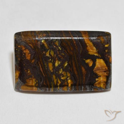 32.94ct 자연스러운 다색 호랑이 눈 매트릭스, 바게트, 불투명체