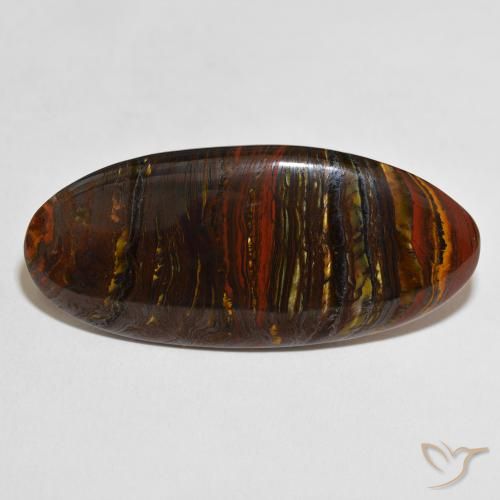 51.65ct 자연스러운 다색 호랑이 눈 매트릭스, 타원형, 불투명체