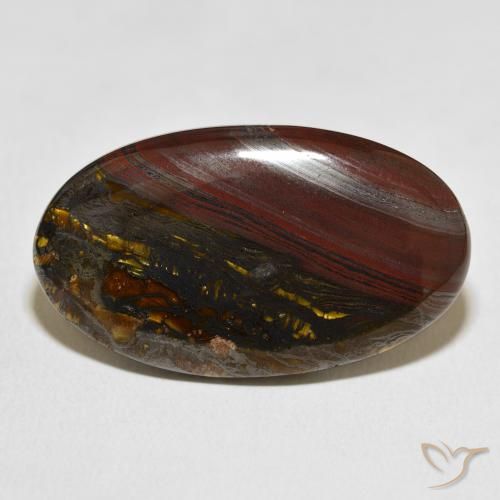 45.48ct 자연스러운 다색 호랑이 눈 매트릭스, 타원형, 불투명체