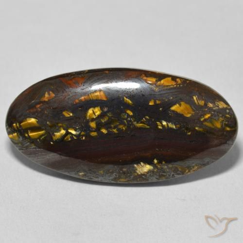 30.82ct 자연스러운 다색 호랑이 눈 매트릭스, 타원형, 불투명체