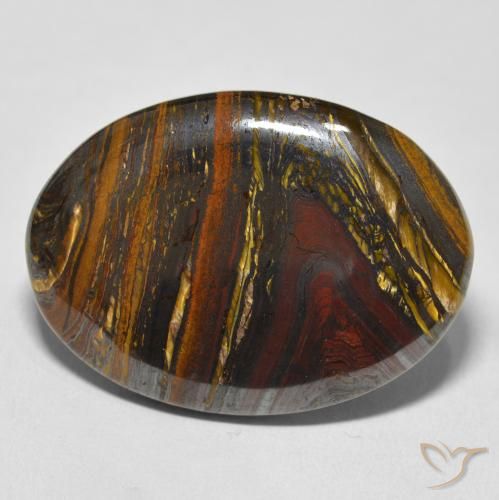 43.24ct 자연스러운 다색 호랑이 눈 매트릭스, 타원형, 불투명체