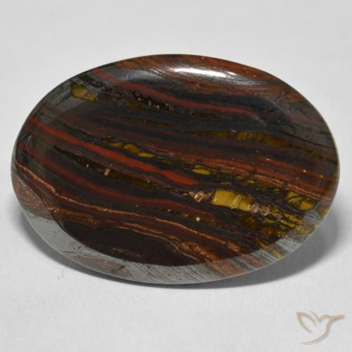 36.03ct 자연스러운 다색 호랑이 눈 매트릭스, 타원형, 불투명체