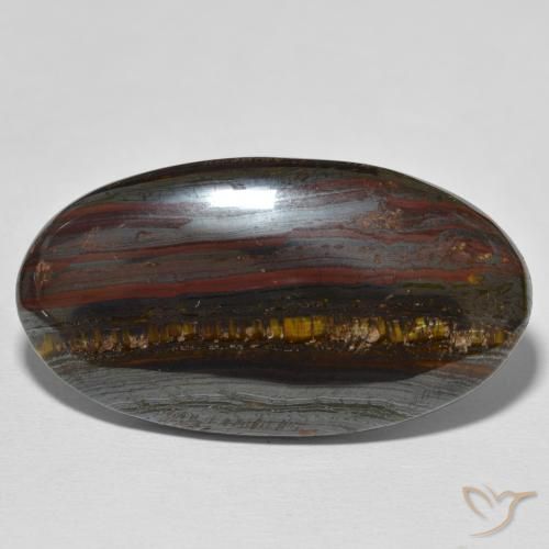 59.32ct 자연스러운 다색 호랑이 눈 매트릭스, 타원형, 불투명체