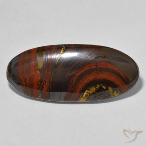 26.75ct 자연스러운 다색 호랑이 눈 매트릭스, 타원형, 불투명체