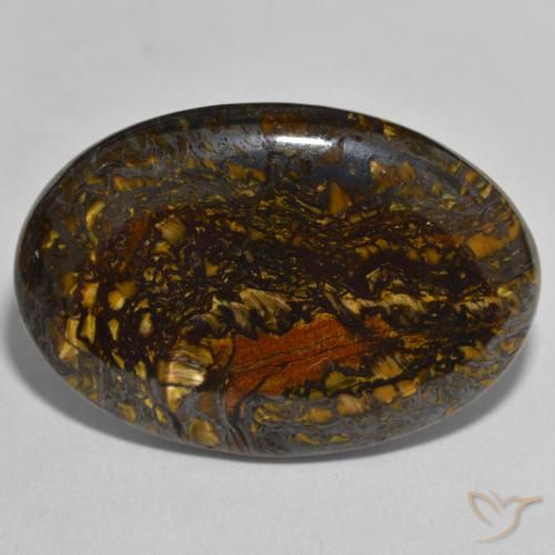 45.55ct 자연스러운 다색 호랑이 눈 매트릭스, 타원형, 불투명체
