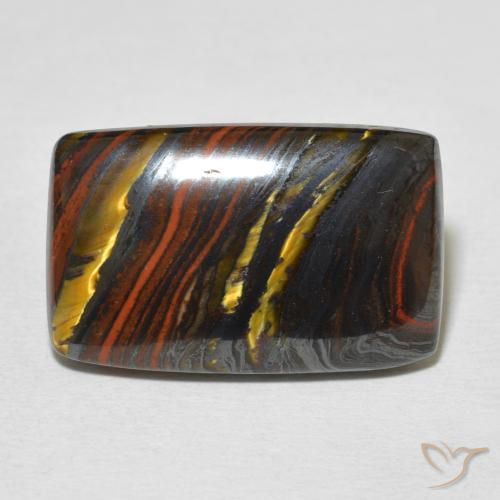 17.51ct 자연스러운 다색 호랑이 눈 매트릭스, 방석, 불투명체