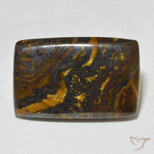 34.70ct 자연스러운 다색 호랑이 눈 매트릭스, 방석, 불투명체