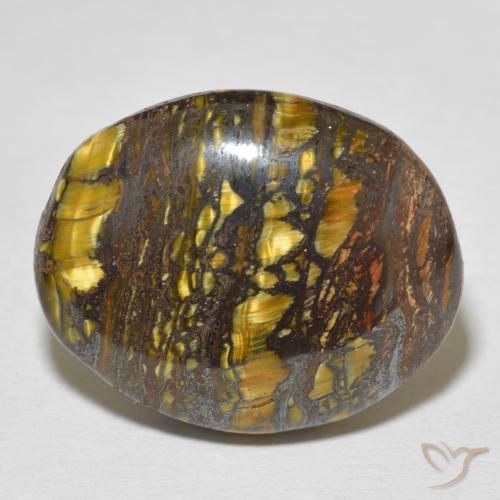 36.37ct 자연스러운 다색 호랑이 눈 매트릭스, 타원형, 불투명체