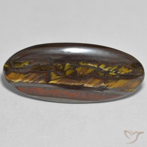 31.43ct 자연스러운 다색 호랑이 눈 매트릭스, 타원형, 불투명체