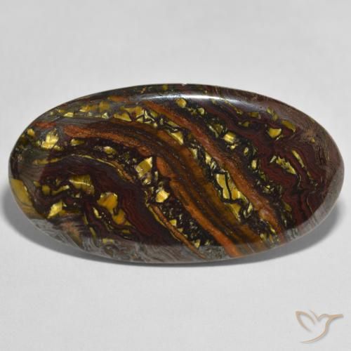 49.22ct 자연스러운 다색 호랑이 눈 매트릭스, 타원형, 불투명체