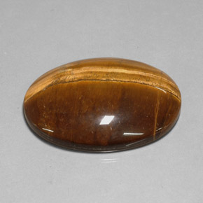 78.13캐럿 천연 골드 브라운 Tiger's Eye, 타원형 컷, 40×30.1 mm, 불투명체