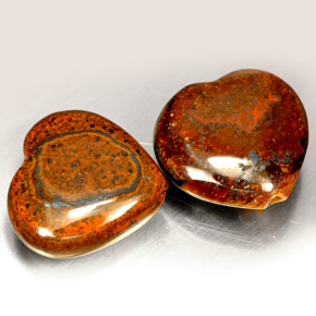 캐럿 천연 다색 호랑이의 눈 보석, 하트 모양, 불투명체