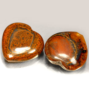 캐럿 천연 다색 호랑이의 눈 보석, 하트 모양, 불투명체