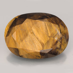 23.17캐럿 천연 골드 브라운 Tiger's Eye, 타원형 컷, 22.6×16.2 mm, 불투명체