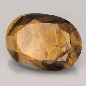 23.17캐럿 천연 골드 브라운 Tiger's Eye, 타원형 컷, 22.6×16.2 mm, 불투명체