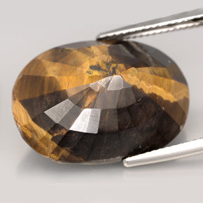 23.17캐럿 천연 골드 브라운 Tiger's Eye, 타원형 컷, 22.6×16.2 mm, 불투명체