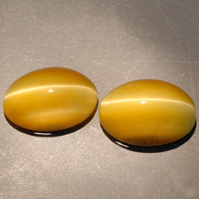 캐럿 천연 골드 Tiger's Eye 보석, 타원형 컷, 14×10.1 mm, 불투명체