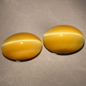 캐럿 천연 골드 Tiger's Eye 보석, 타원형 컷, 14×10.1 mm, 불투명체