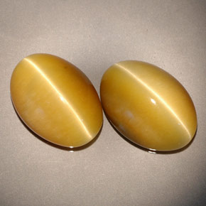 캐럿 천연 골드 Tiger's Eye 보석, 타원형 컷, 13.8×9.8 mm, 불투명체