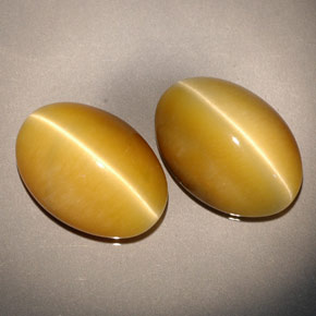 캐럿 천연 골드 Tiger's Eye 보석, 타원형 컷, 13.8×9.8 mm, 불투명체