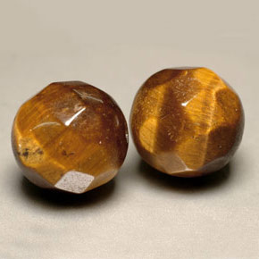 캐럿 천연 골드 브라운 Tiger's Eye 보석, 구형 / 볼, 10.34 mm, 불투명체