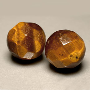 캐럿 천연 골드 브라운 Tiger's Eye 보석, 구형 / 볼, 10.34 mm, 불투명체