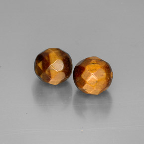 캐럿 천연 골드 브라운 Tiger's Eye 보석, 구형 / 볼, 10.35 mm, 불투명체