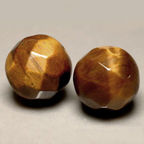 캐럿 천연 골드 브라운 Tiger's Eye 보석, 구형 / 볼, 10.23 mm, 불투명체