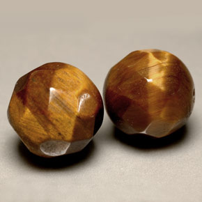 캐럿 천연 골드 브라운 Tiger's Eye 보석, 구형 / 볼, 10.23 mm, 불투명체