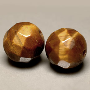 캐럿 천연 골드 브라운 Tiger's Eye 보석, 구형 / 볼, 10.23 mm, 불투명체