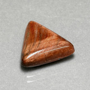 7.11캐럿 천연 골드 브라운 Tiger's Eye, 트릴리언, 16×13.5 mm, 불투명체