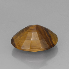 14.10캐럿 천연 골드 브라운 Tiger's Eye, 타원형 컷, 18.6×14.7 mm, 불투명체
