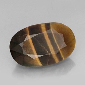 13.19캐럿 천연 멀티컬러 Tiger's Eye, 타원형 컷, 19.7×12.5 mm, 불투명체