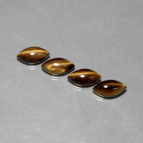 캐럿 천연 골드 브라운 Tiger's Eye 보석, 마퀴즈, 11.9×6.1 mm, 불투명체