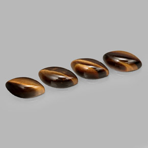 캐럿 천연 골드 브라운 Tiger's Eye 보석, 마퀴즈, 12.1×6.2 mm, 불투명체