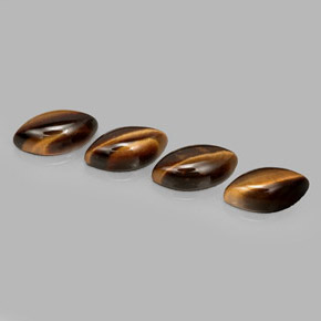 캐럿 천연 골드 브라운 Tiger's Eye 보석, 마퀴즈, 12.1×6.2 mm, 불투명체