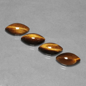 캐럿 천연 골드 브라운 Tiger's Eye 보석, 마퀴즈, 11.8×6.2 mm, 불투명체