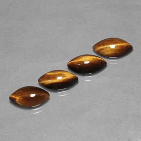 캐럿 천연 골드 브라운 Tiger's Eye 보석, 마퀴즈, 11.8×6.2 mm, 불투명체