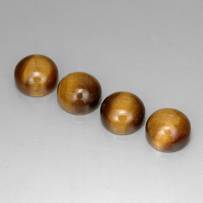 캐럿 천연 골드 브라운 Tiger's Eye 보석, 라운드 컷, 8.08 mm, 불투명체
