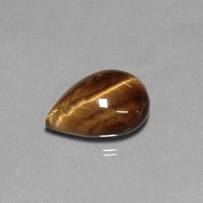 5.18캐럿 천연 골드 브라운 Tiger's Eye, 배 모양, 14.1×10.1 mm, 불투명체