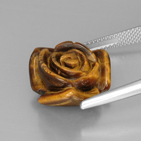 12.32캐럿 천연 멀티컬러 Tiger's Eye, 멋진 모양, 16.3×15.9 mm, 불투명체