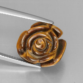 12.41캐럿 천연 멀티컬러 Tiger's Eye, 멋진 모양, 14.9×14.9 mm, 불투명체
