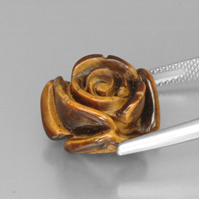 12.41캐럿 천연 멀티컬러 Tiger's Eye, 멋진 모양, 14.9×14.9 mm, 불투명체